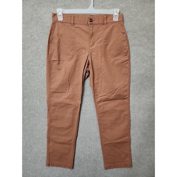 Eddie Bauer Adventurer Stretch Ripstop Ankle Pants Womens 6 Brown - Picture 1 of 8